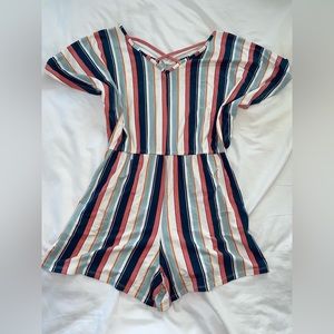 stripped romper size small